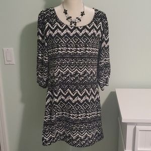 Tribal / Boho Print Dress, Size Medium